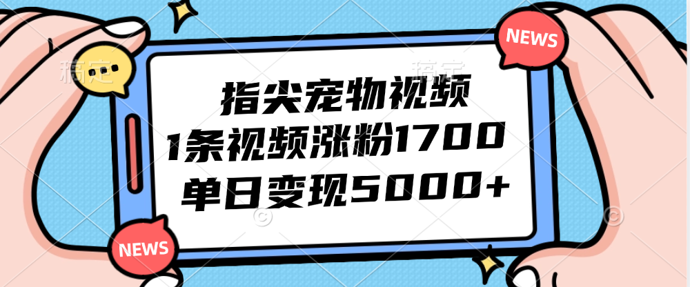 （12549期）指尖宠物视频，1条视频涨粉1700，单日变现5000+云创网络源码-黄金外汇交易分析策略提供亏损解套扭亏为盈-网赚项目-副业赚钱-互联网创业-资源整合-棋牌源码云创网络