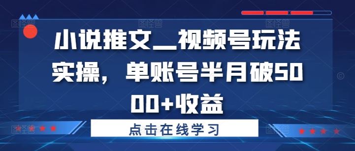 小说推文—视频号玩法实操，单账号半月破5000+收益云创网络源码-黄金外汇交易分析策略提供亏损解套扭亏为盈-网赚项目-副业赚钱-互联网创业-资源整合-棋牌源码云创网络