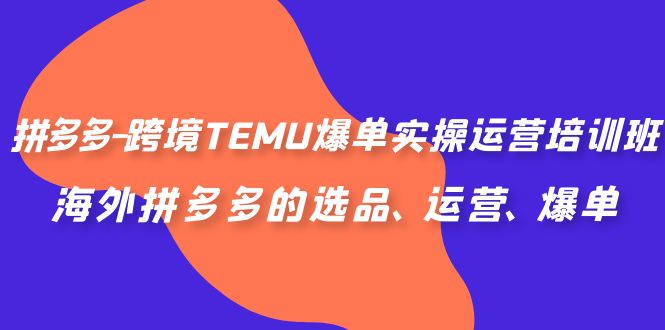 拼多多-跨境TEMU爆单实操运营培训班，海外拼多多的选品、运营、爆单云创网络源码-黄金外汇交易分析策略提供亏损解套扭亏为盈-网赚项目-副业赚钱-互联网创业-资源整合-棋牌源码云创网络
